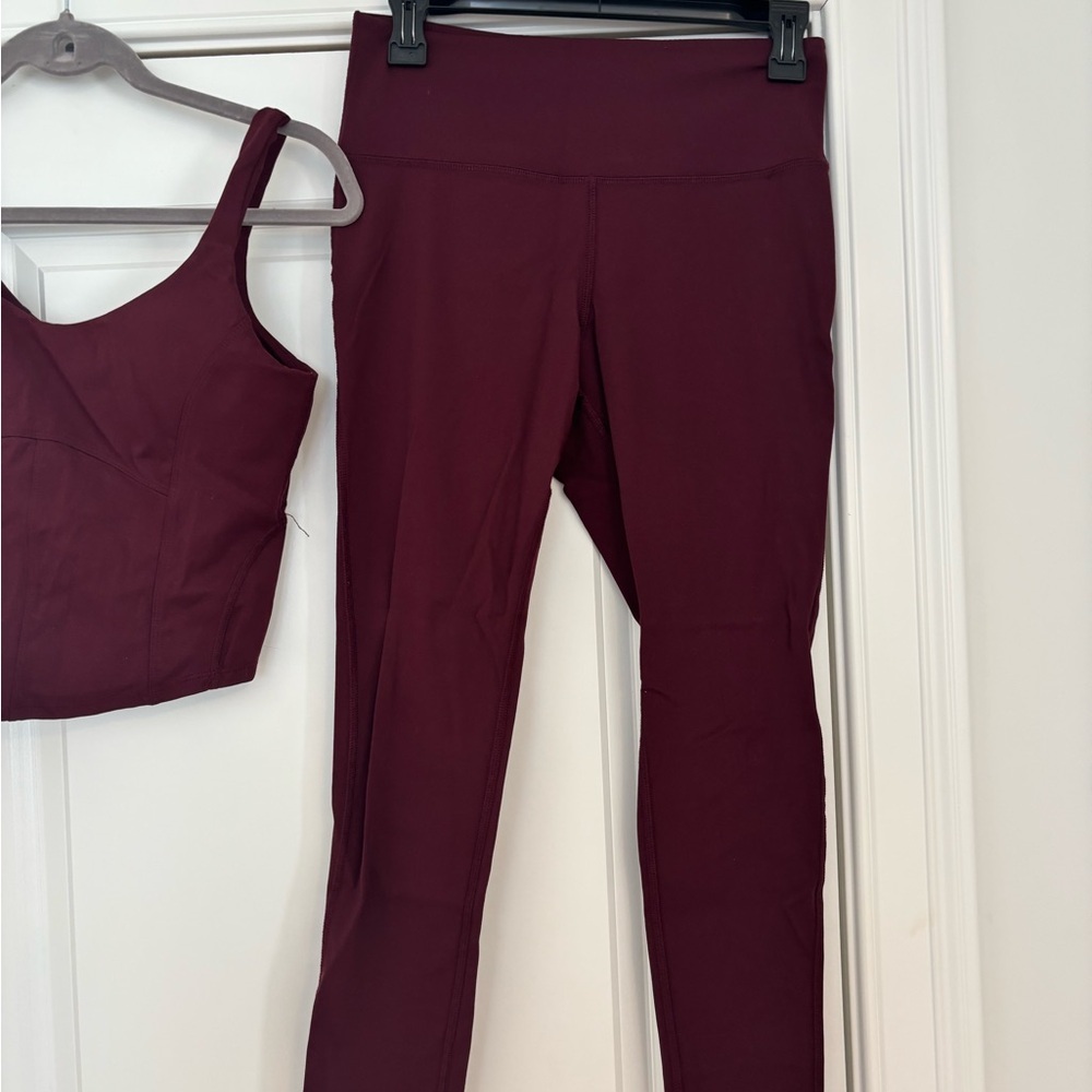 Danskin Wine Active Leggings & Cropped Tank Set - Picture 7 of 10